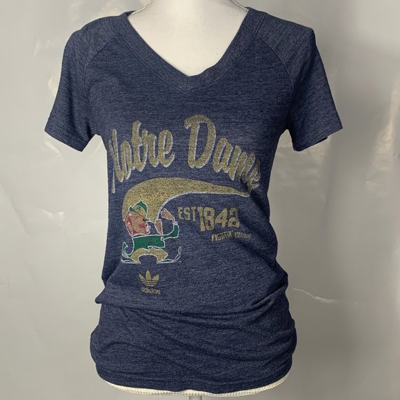 adidas Tops - Notre Dame Women's V-Neck Tee